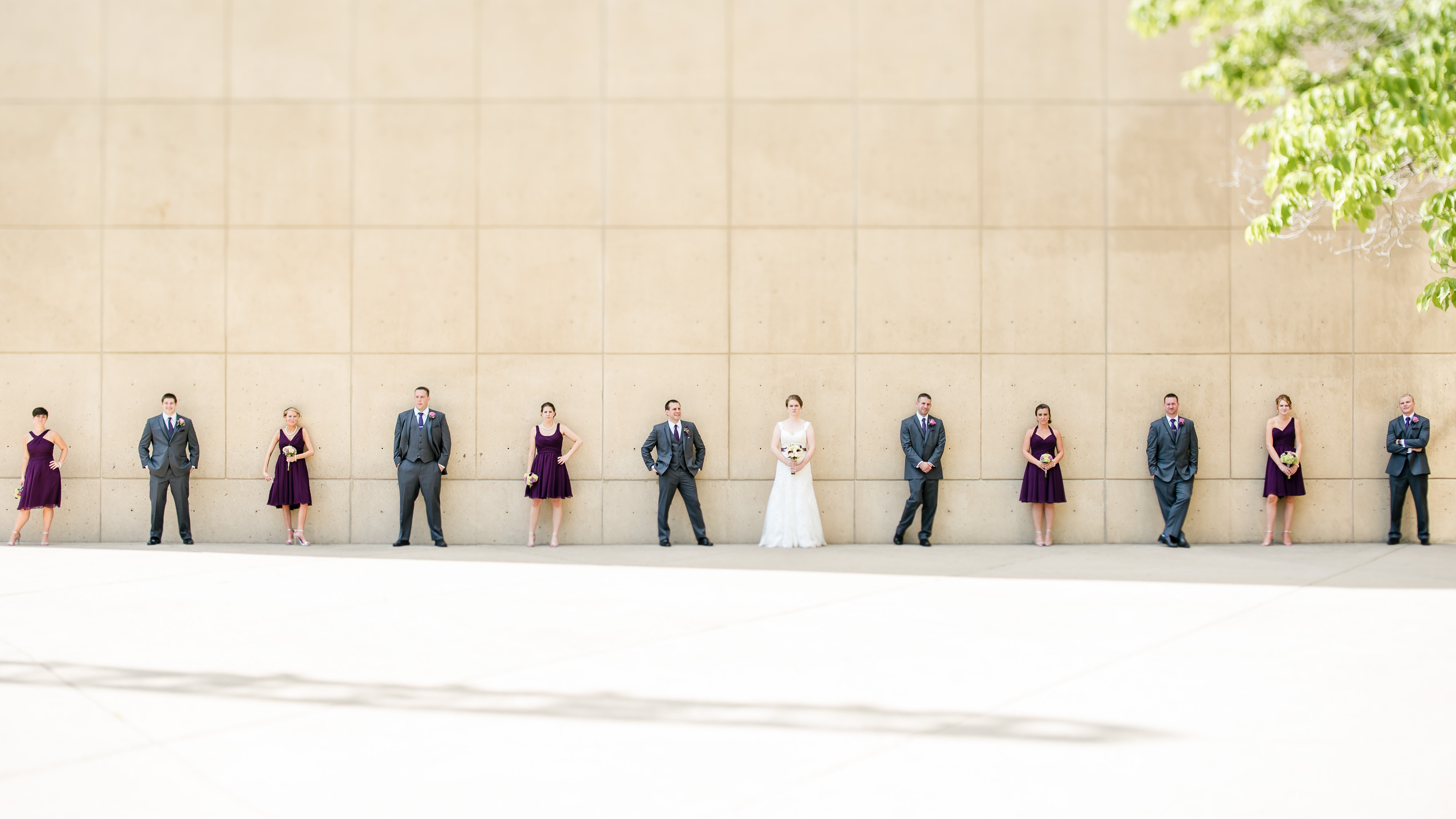 Minimalist wedding party photos and portraits