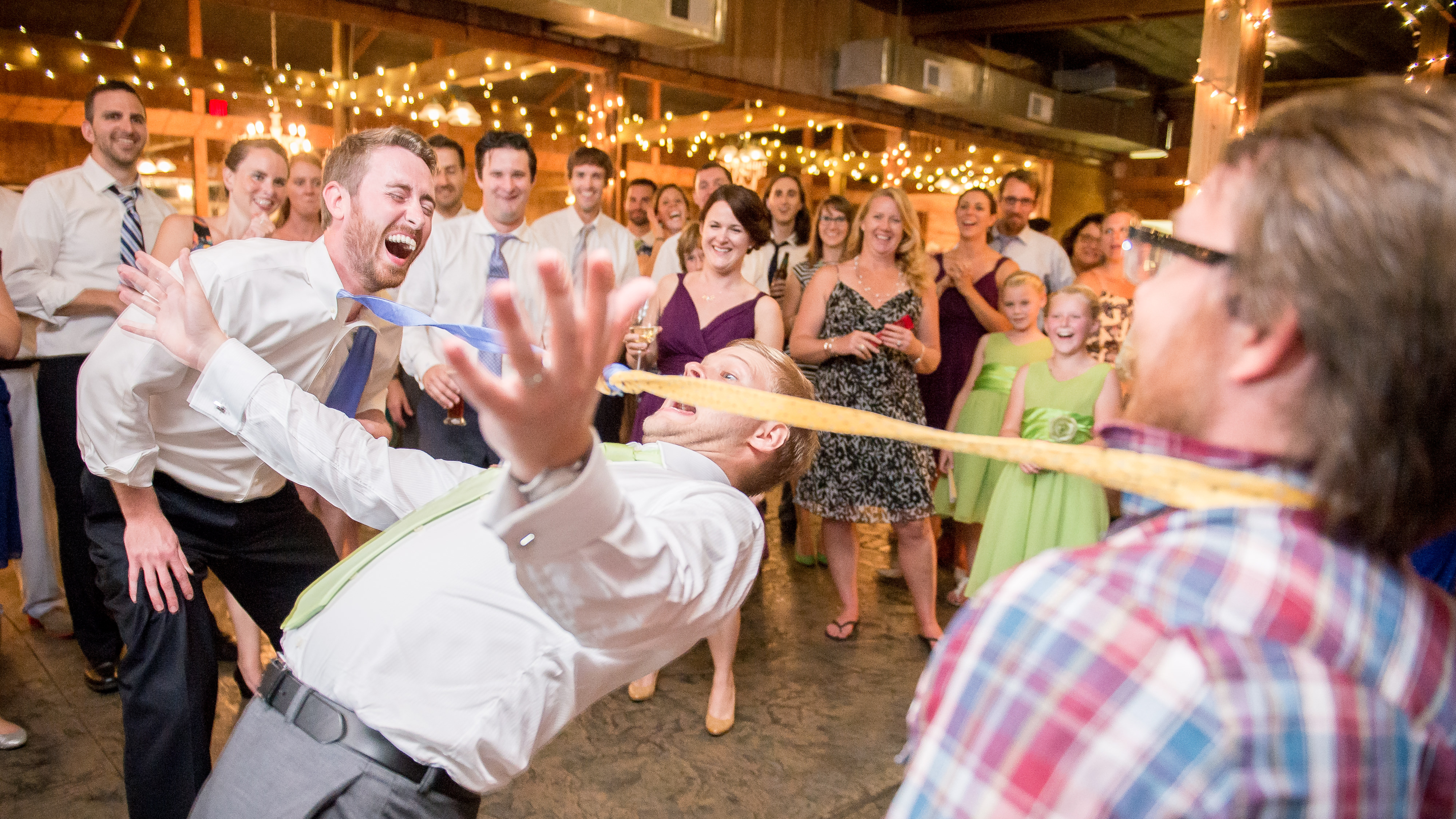 Tie Limbo at a wedding!