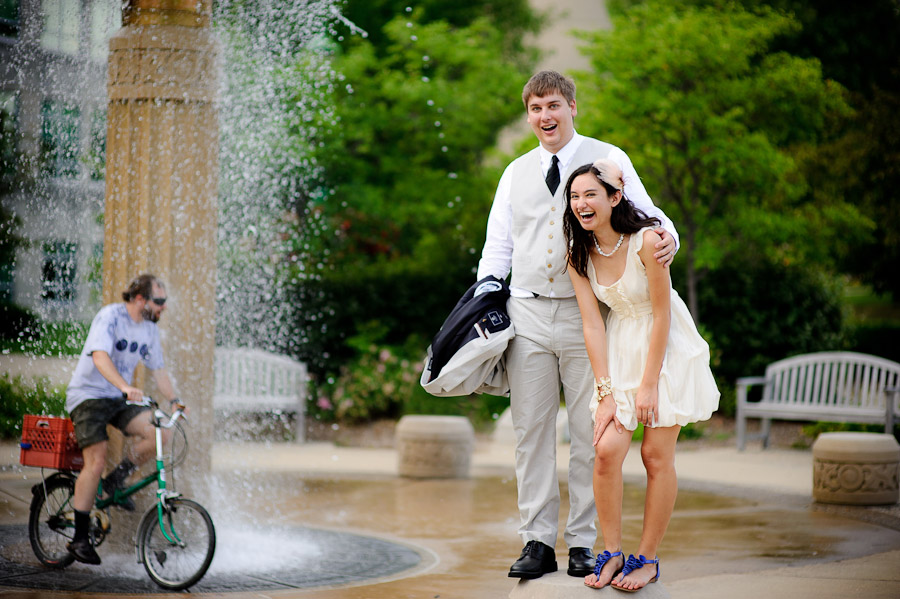 Hilarious Wedding Portrait Indiana University Wedding Portrait