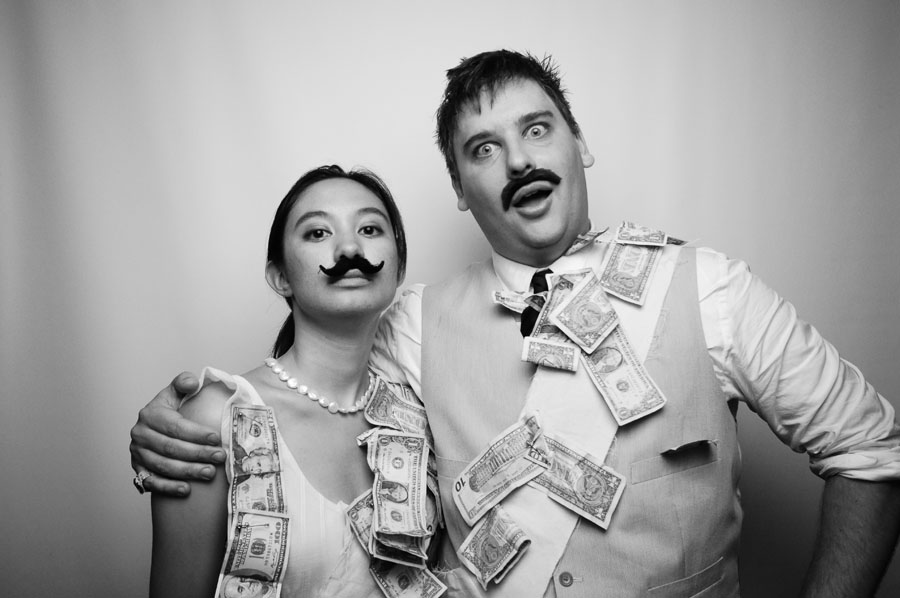 JMPhotobooth Josh and Mika's Funny Moustache Photobooth from their Bloomington Wedding