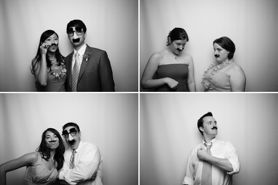 JMPhotobooth1 Josh and Mika's Funny Moustache Photobooth from their Bloomington Wedding