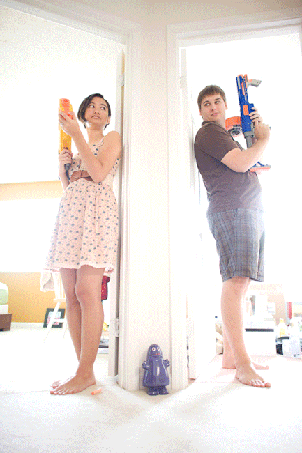 quirky bloomington engagement portraits