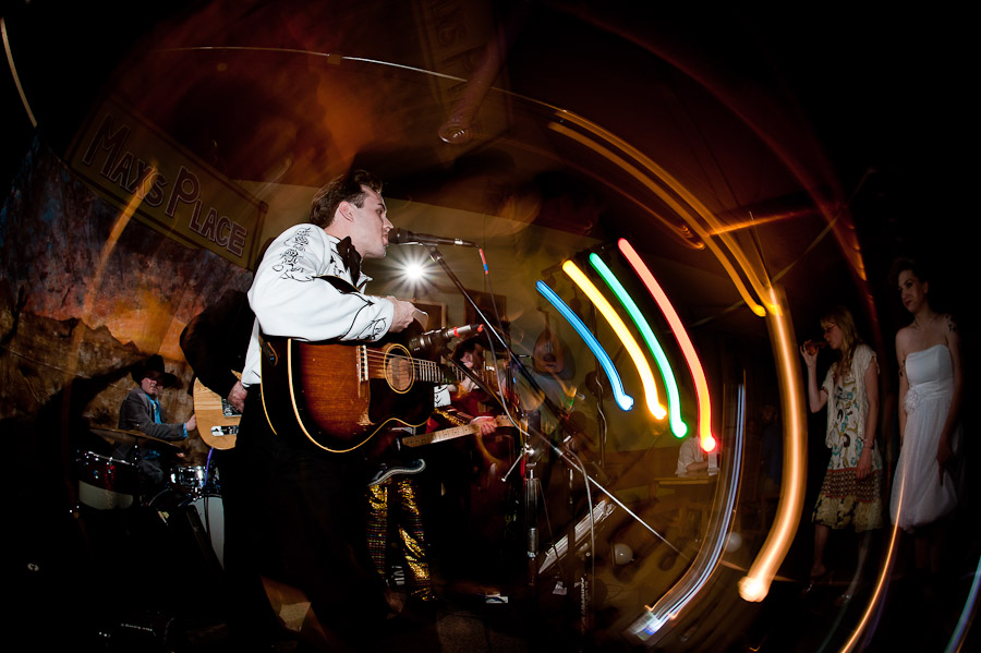 davy jay sparrow playing music at his wedding