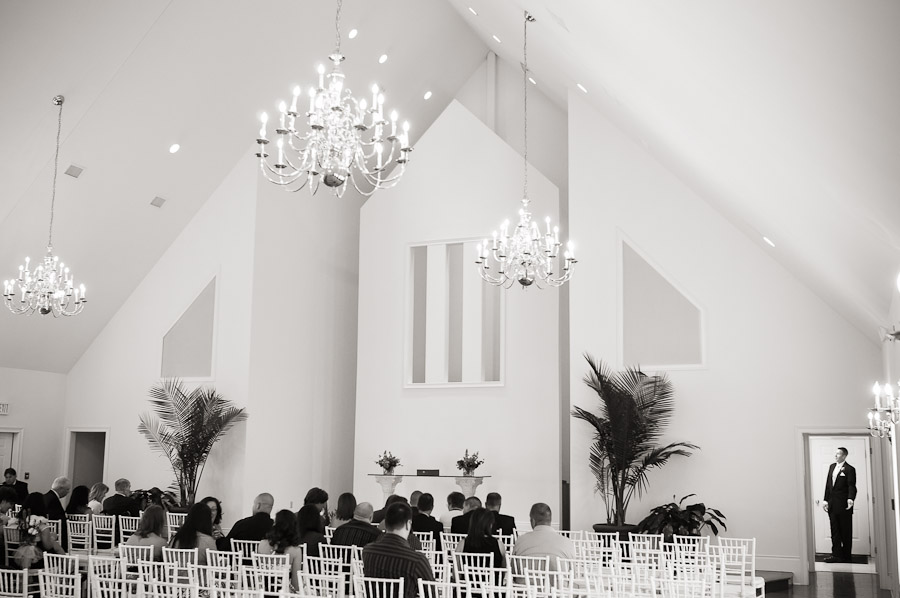 ritz-charles-wedding-photography-DE-8 cool composition of groom waiting before ceremony
