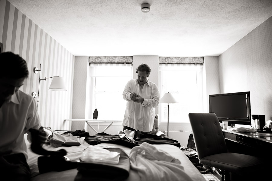 boston-church-advent-sheraton-commander-wedding-photography-2 groom getting ready at sheraton commander