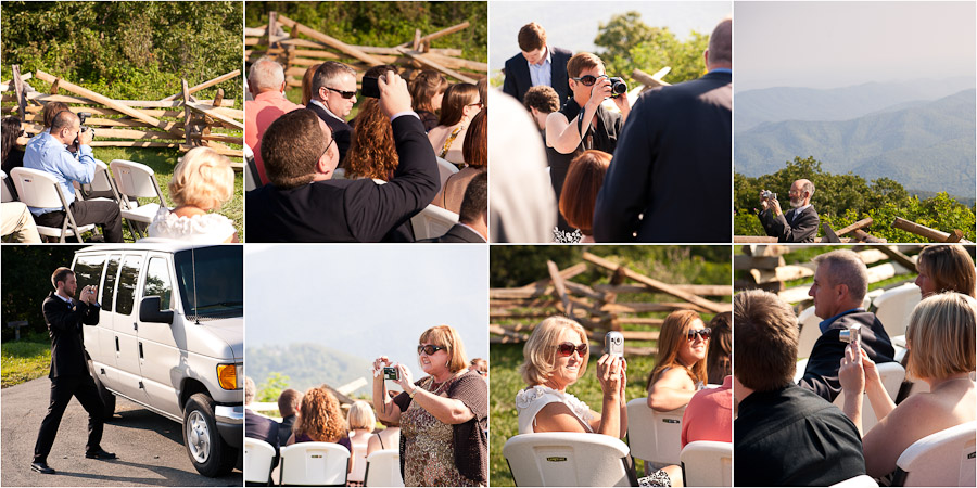 Wintergreen-Virginia-Wedding-Photography-13 people taking photos at wedding