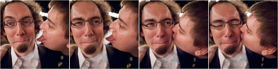 Wintergreen-Virginia-Wedding-Photography-26 hilarious sequence of guy kissing groom at wedding