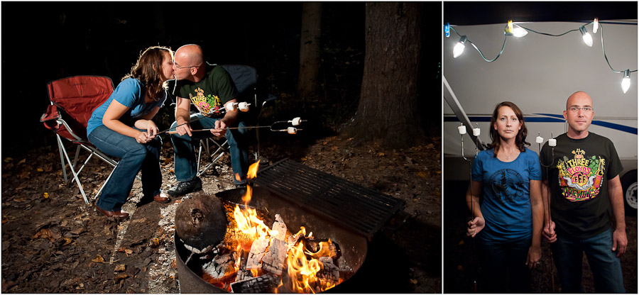 McCormicks-Creek-Engagement-Photography-Liz-Jason-15 Fun and Quirky Camping and Marshmallow Toasting Engagement Photography