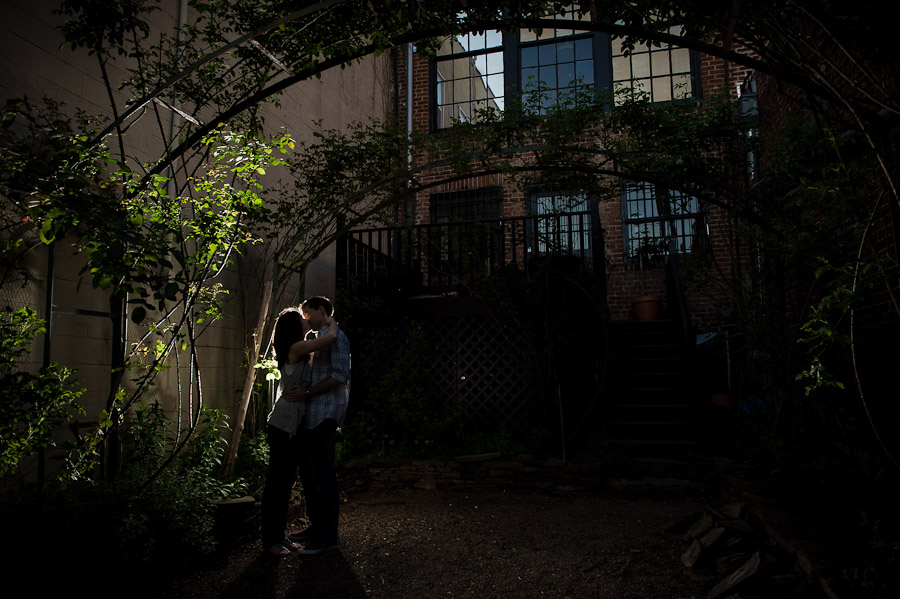 Downtown-Charlottesville-Virginia-Engagement-Photos-2 Charlottesville Virginia Strobist Engagement Photo