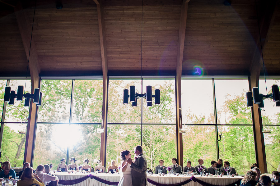 Spring-Mill-Inn-State-Park-Wedding-Photography-Ashley-Wes-16 First Dance in front of Big Window