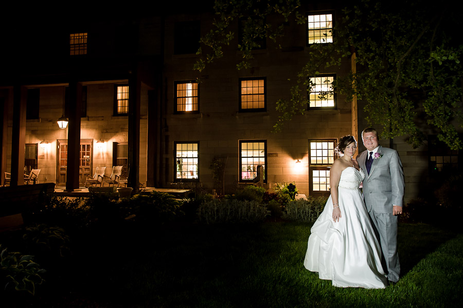 Spring-Mill-Inn-State-Park-Wedding-Photography-Ashley-Wes-21 Night Portrait Wedding Spring Mill Inn Mitchell Indiana