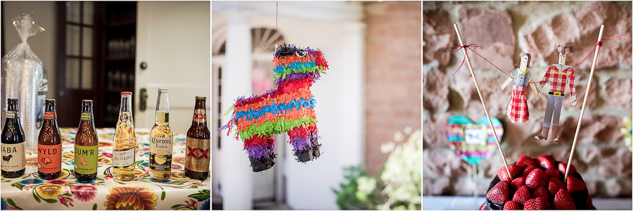 Pinatas, beer, and DIY Paper crafts for wedding