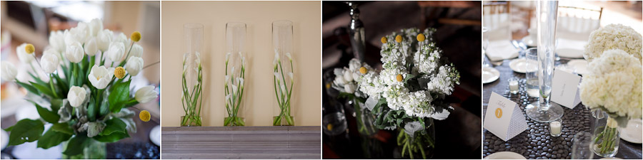 laurel-hall-indianapolis-wedding-photography-amy-jay-13 White and yellow modern and beautiful floral centerpieces and bouquets