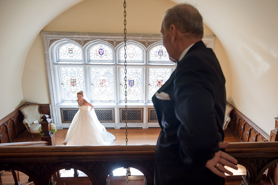 laurel-hall-indianapolis-wedding-photography-amy-jay-07 Sweet moment between father and bride before wedding ceremony in Indiana