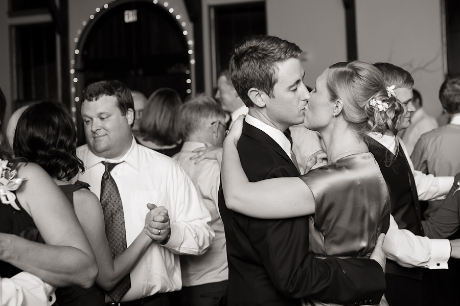 Romantic last dance kiss at southern destination wedding