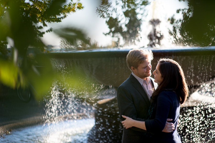 DC-engagement-photography-Meridian-Hill-Park-Doug-Katie-05 romantic Fall engagement photo in park in Washington, DC