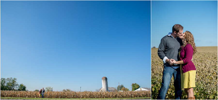 Harrisonburg-Virginia-Engagement-Photography-Leana-Scott-03 romantic and rustic engagement photos in cornfield, soy field, farm