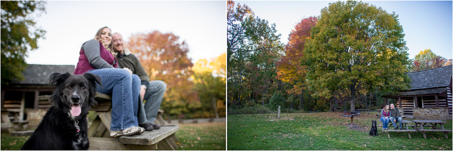 Brown-County-Nashville-Indiana-Engagement-Photography-Randy-Liz-04 Engagement Photos in State Park with Dog