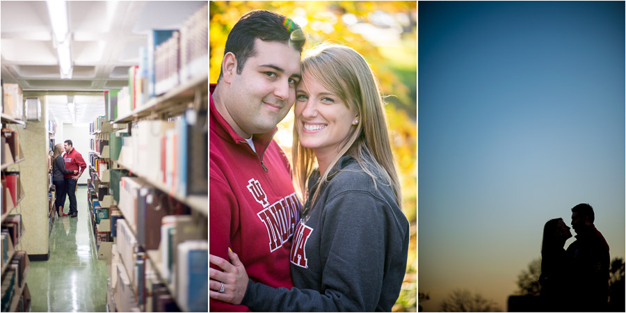 Bloomington-Indiana-University-Engagement-Photography-Lydia-John-05 artsy and fun Indiana University engagement photos at Wells library