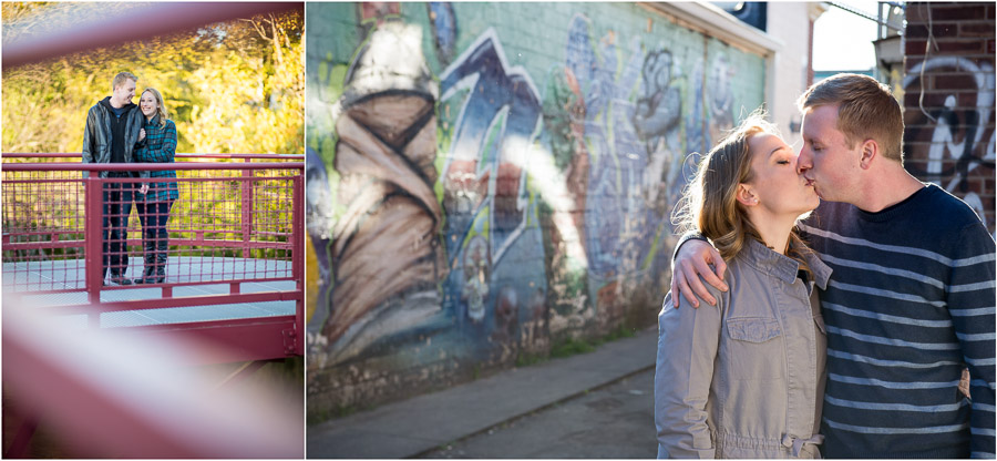 Broad-Ripple-Indianapolis-Wedding-Engagement-Photography-Rebecca-Nathan-03 Colorful Fall engagement photos in Broad Ripple, Indiana