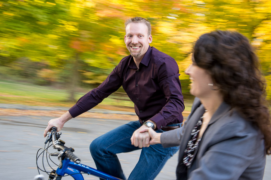 Brown-County-State-Park-Nashville-Indiana-Engagement-Photography-Sarabeth-Reed-06 Panning bicycle engagement photo