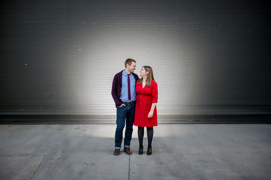 Backlit strobist engagement photo
