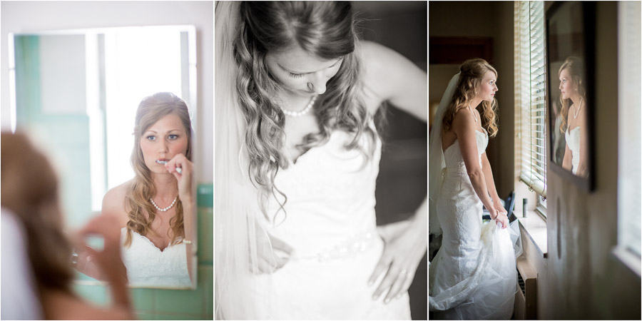 Indianapolis-Purgatory-Golf-Club-Noblesville-Wedding-Photography-Steph-Drew-03 Sweet, funny and quirky moments of bride at Immaculate Heart of St. Mary at Indy wedding