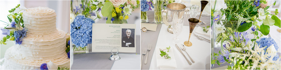 sweet and fun wedding details of architects wedding