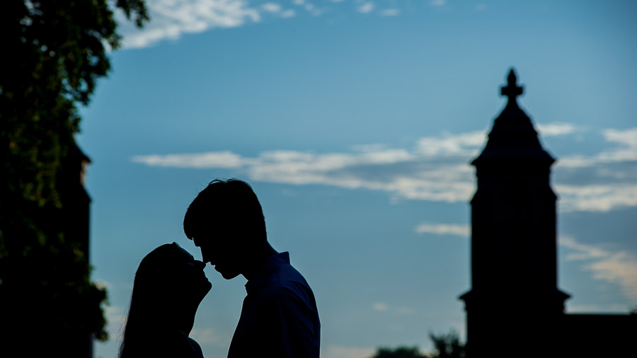 Engagement-Proposal-Photography-Bloomington-Indiana-University-Bryn-Jake-05 Getting creative with the under construction sample gates for an engagement photo!