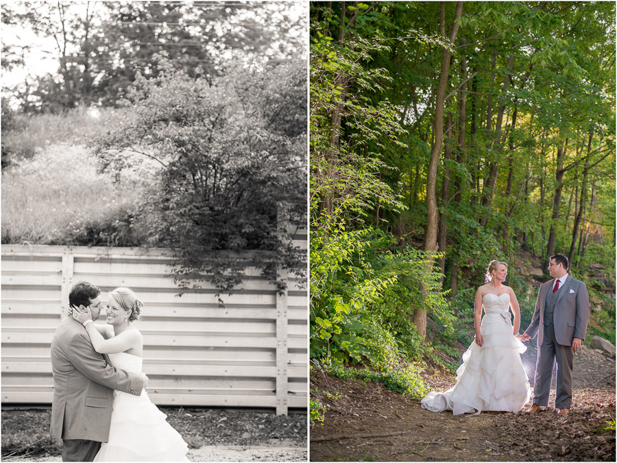 Upland-Brewery-Indiana-University-Bloomington-Wedding-Lydia-John-11 creative, beautiful wedding couple outdoor portraits at Upland Brewery in Bloomington Indiana