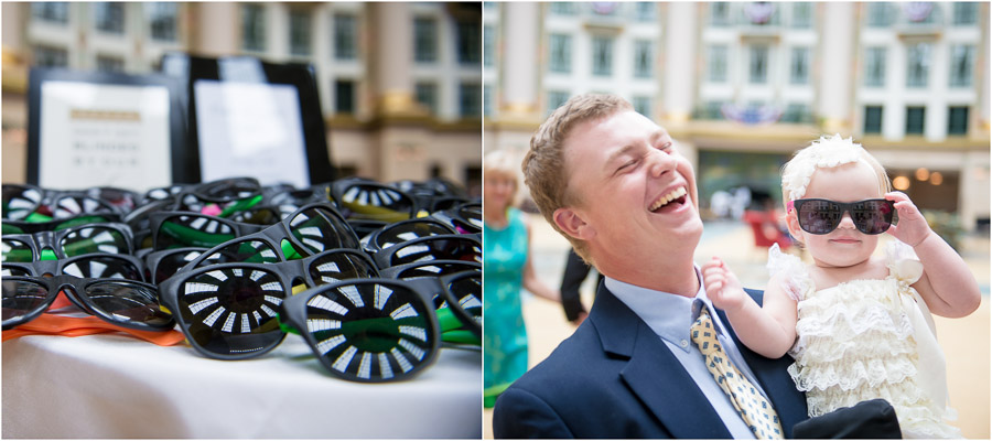 Cool Wedding Sunglasses as favors at Indiana wedding