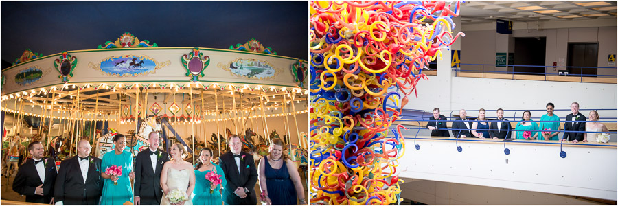 Indianapolis-Childrens-Museum-Wedding-Photography-Rebecca-Nathan-11 Bridal party photos at the Indianapolis Children's museum