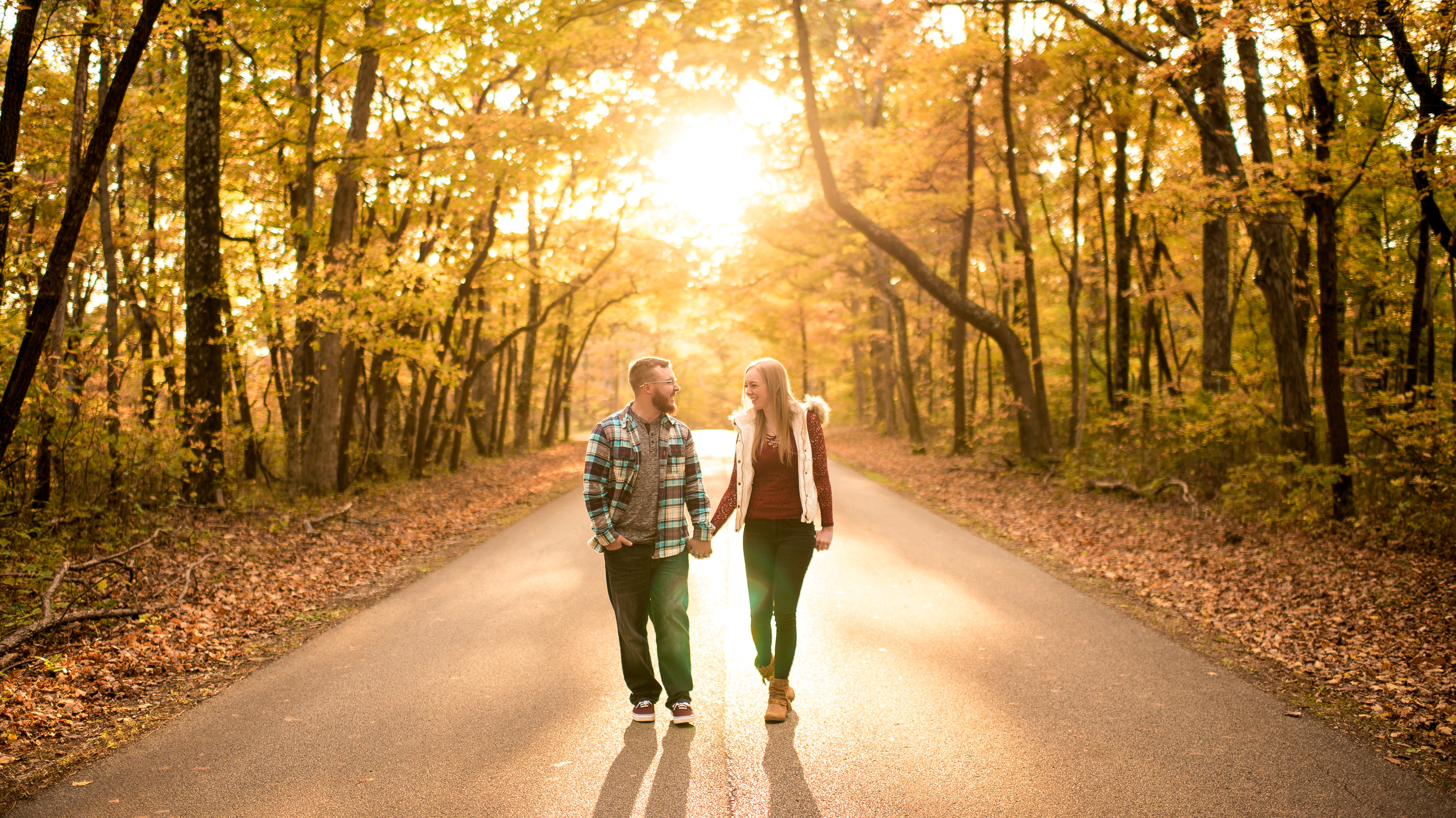 Tori + Derek, Brown County Fall Photoshoot at Sunset