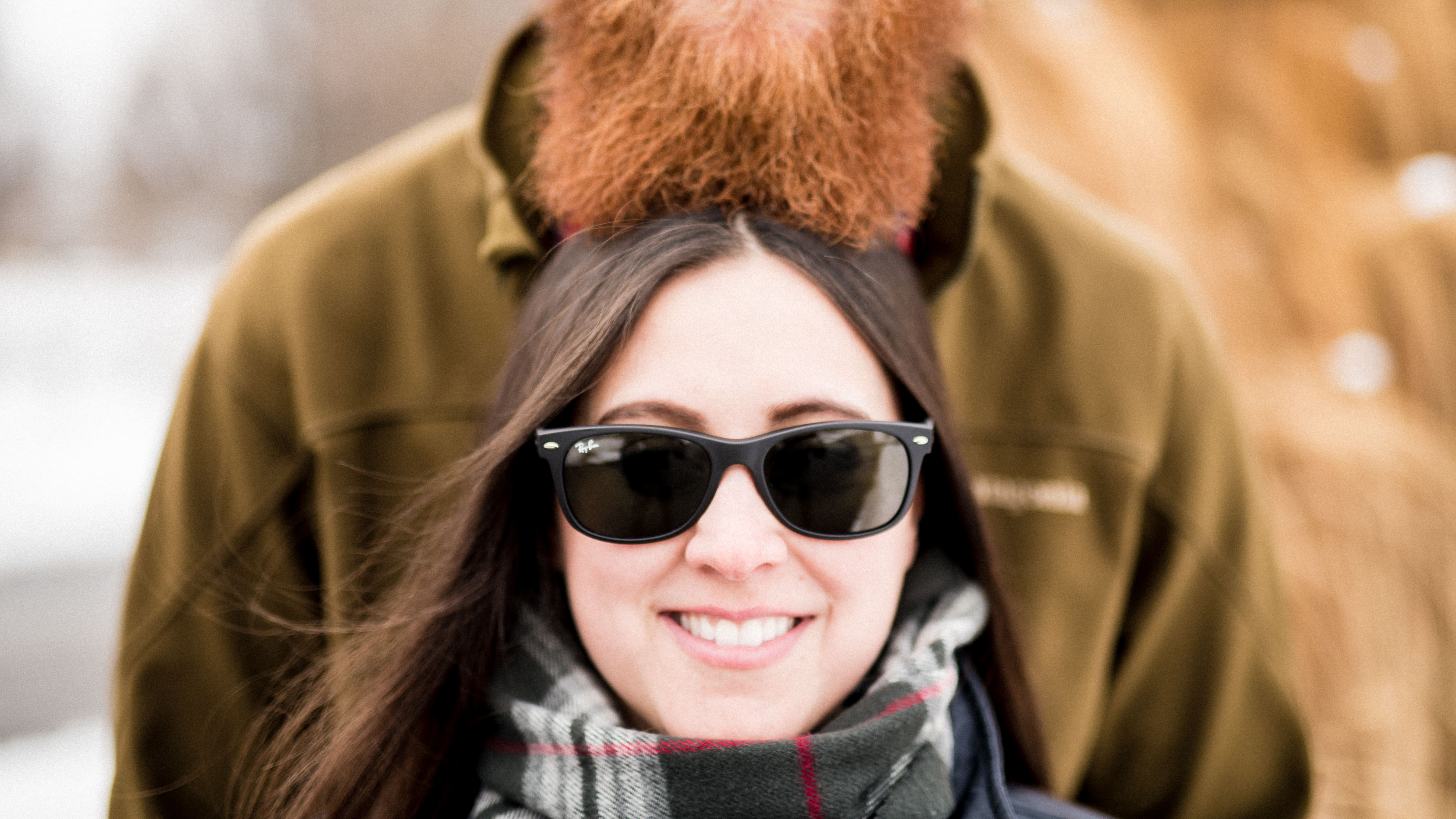 Hip and fun beard-y engagement photo