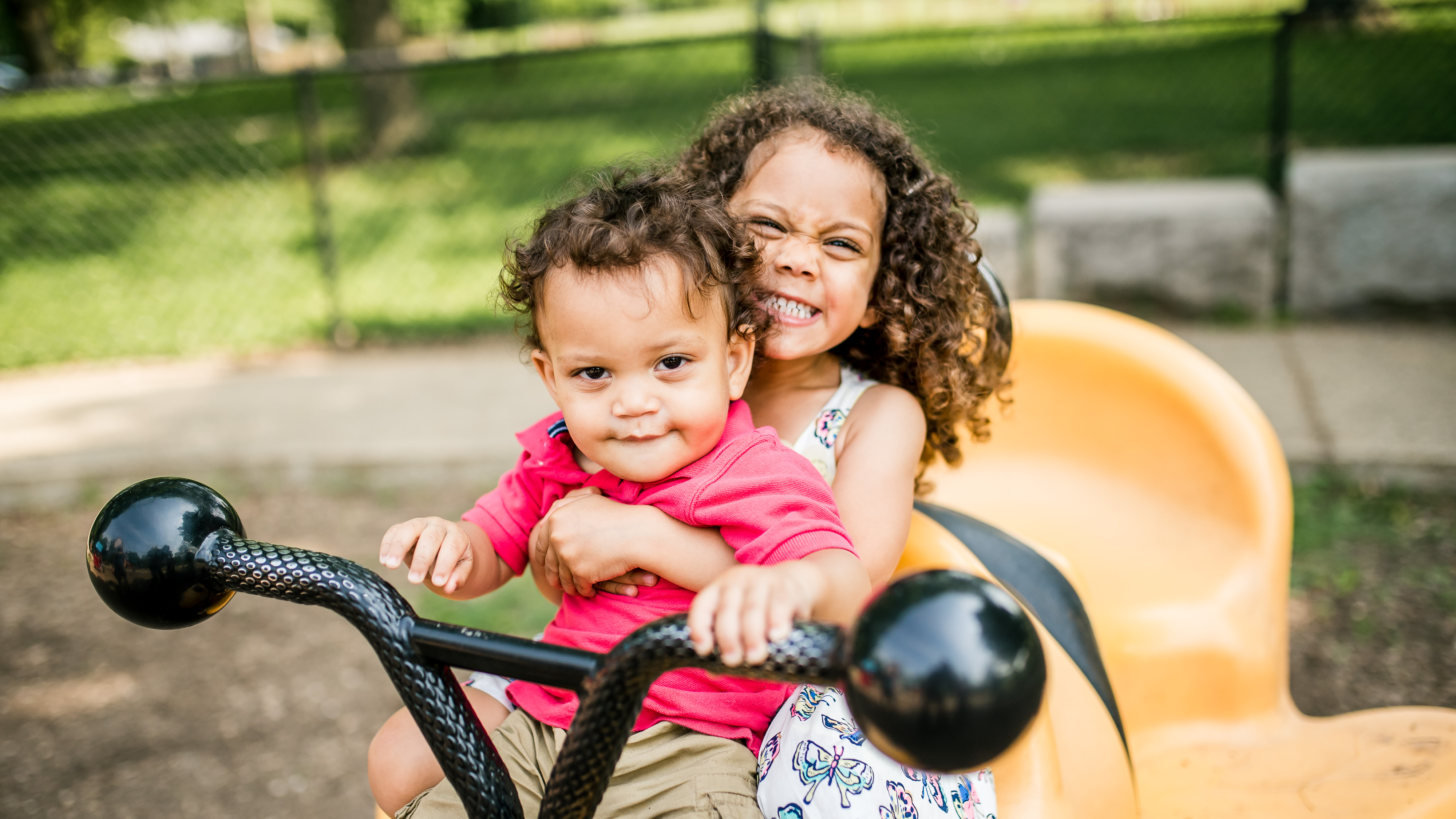 Cute brother and sister family photos