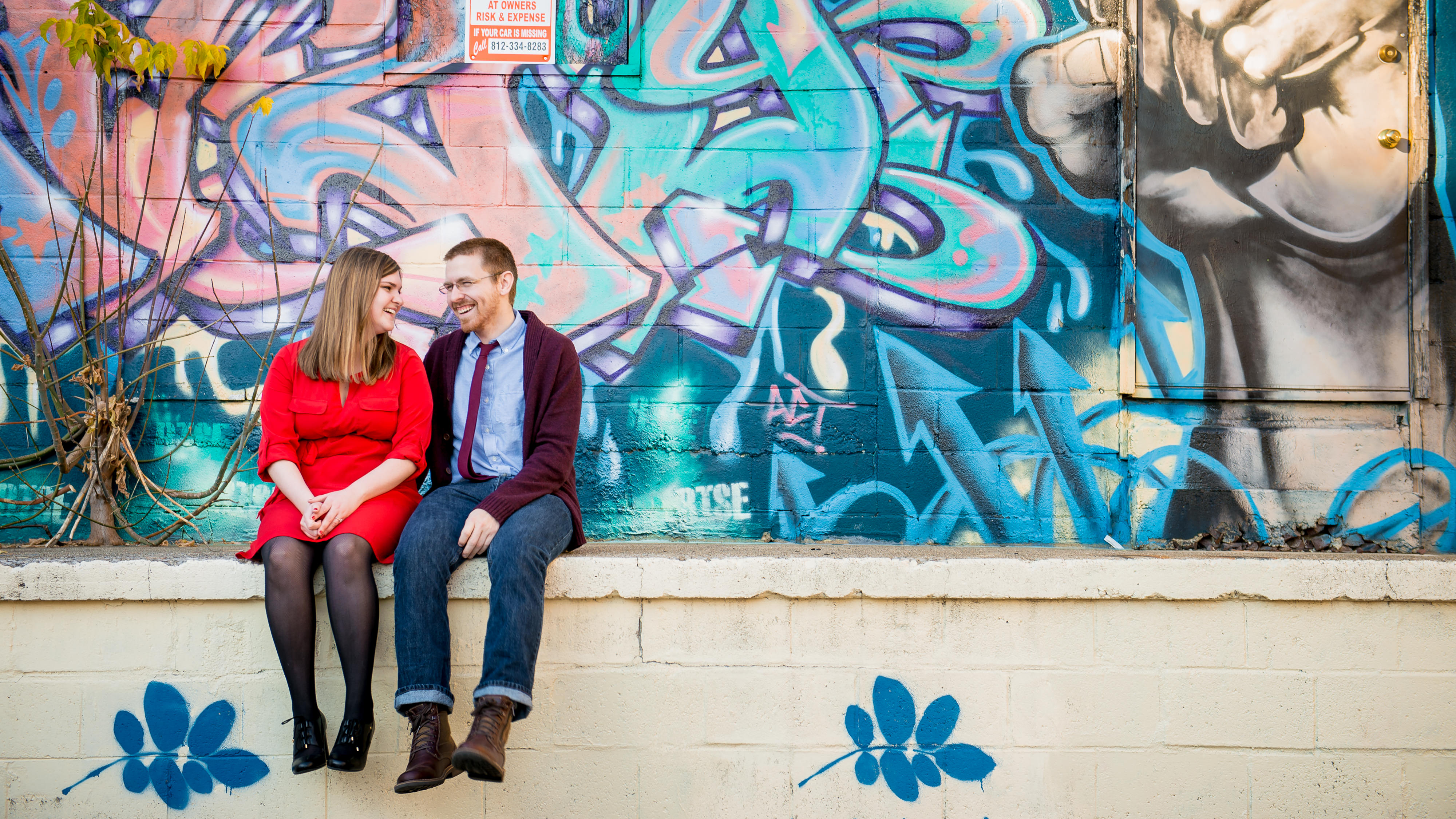 colorful and chill engagement photos