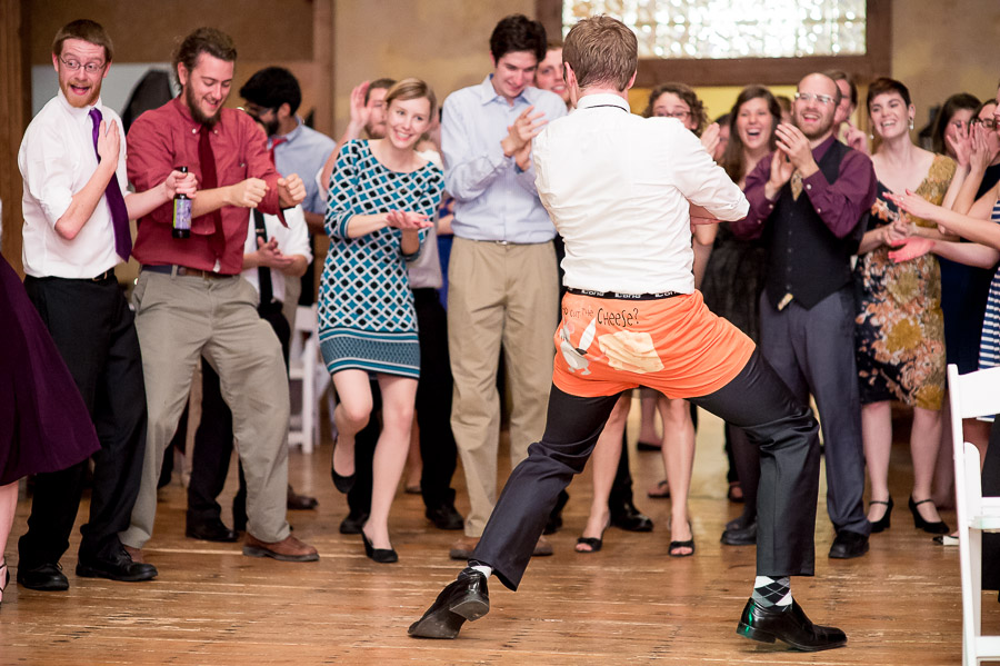 hilarious gangham style dance at Bloomington, Indiana wedding