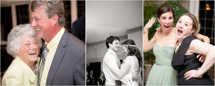 Fun times and big smiles on the dance floor at Laurel Hall wedding in Indianapolis