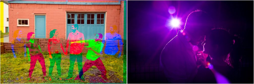 Colorful engagement photos in Staunton of Ryan + Shannon