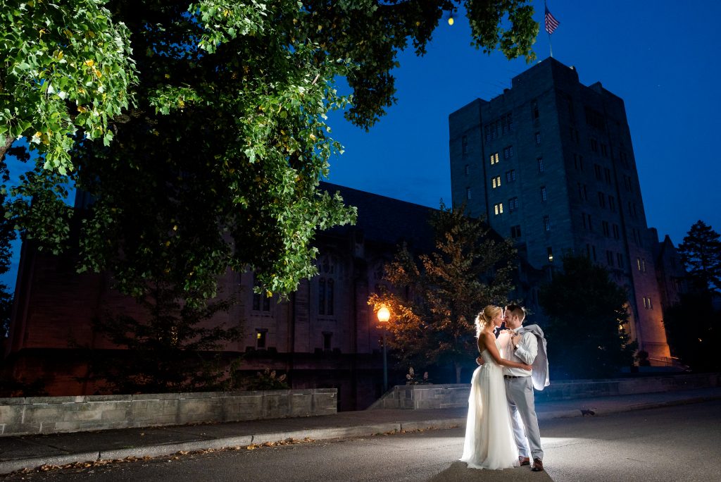 indiana memorial union wedding night photo